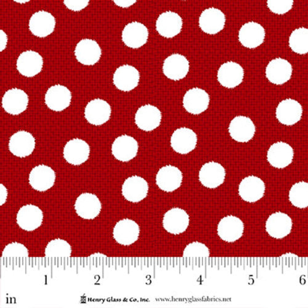 Fabric Henry Glass Red Fuzzy Dot Snow Crew Flannel by the Quarter Yard 1292-88